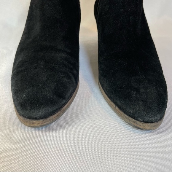 AQUATALIA By Marvin K Womens Black Suede Ankle Boots Size 7.5 Side Zip Italy - Picture 3 of 16